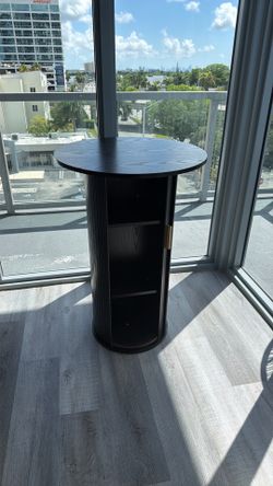 Bar table with storage