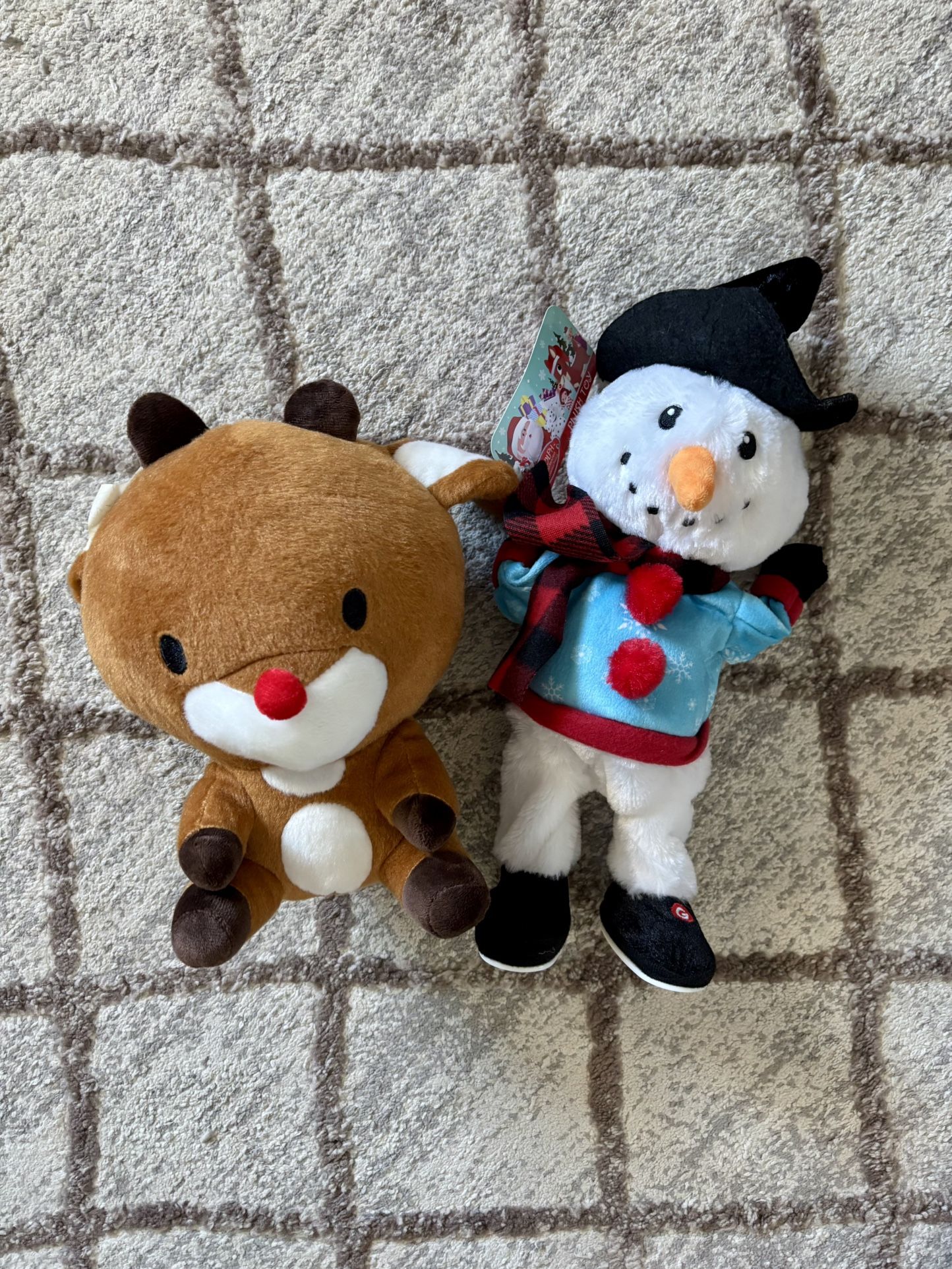 π Rudolph Plush + Singing/Dancing Snowman β Rudolph w/ Tag & Snowman Working!