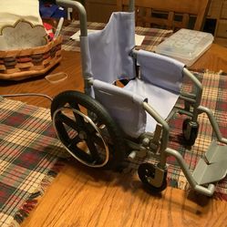 American Girl purple wheelchair like new condition for 18” doll