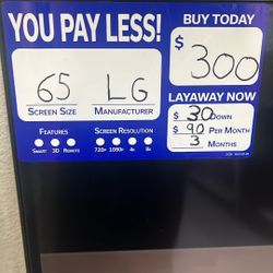 LG 65” 