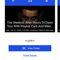 The Weeknd Concert Tickets for June 21st 2025