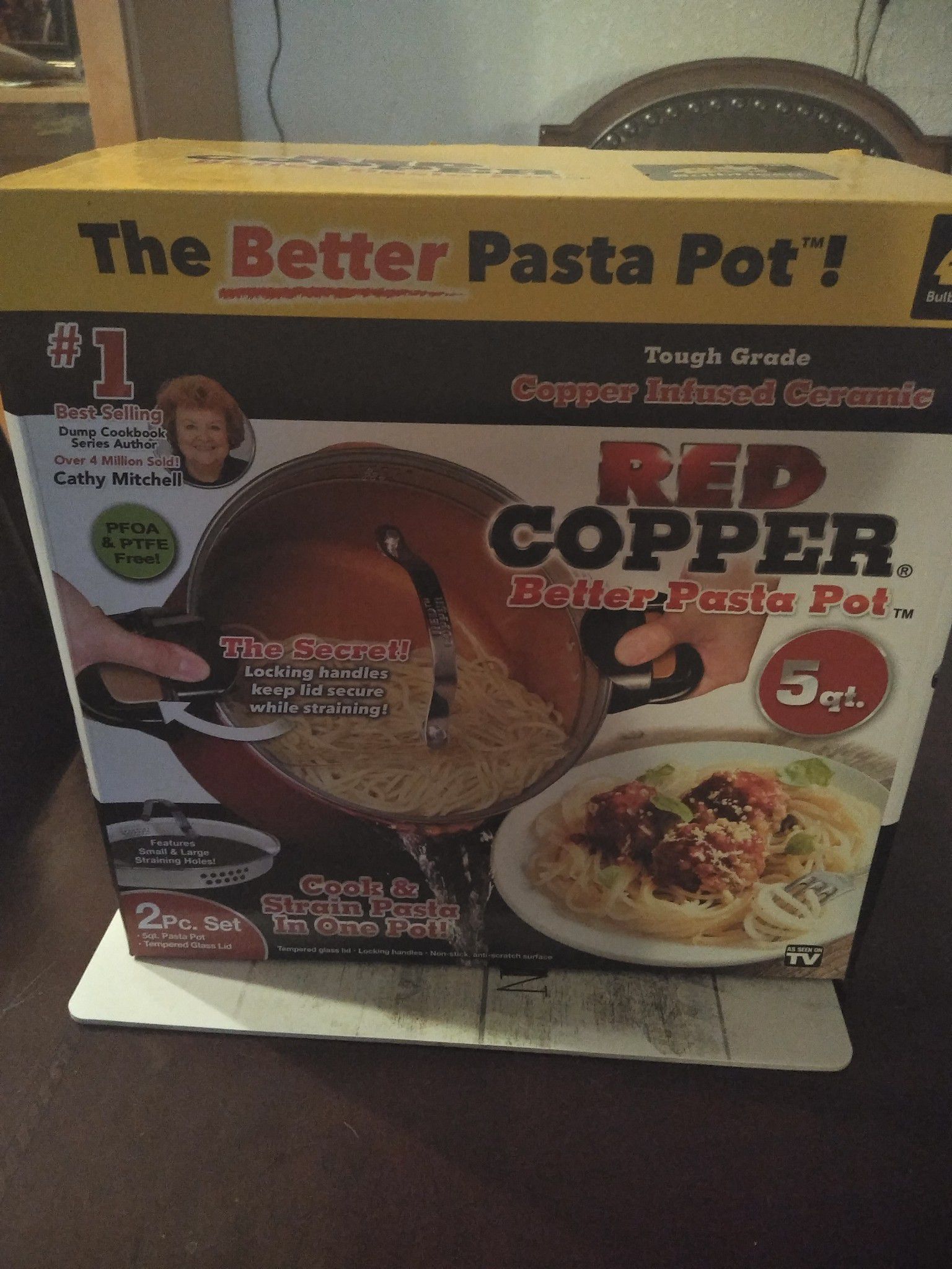 Red copper better pasta pot