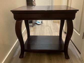 Wodden Table With Side Drawer