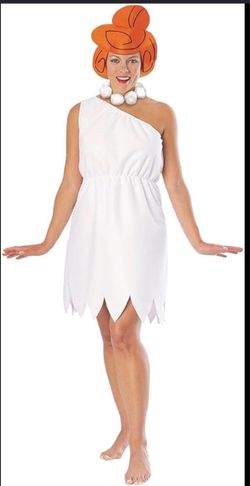 Wilma Flintstone Costume new 3 piece set size standard size one size looks large or X-Large