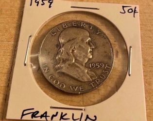 1959 Benjamin Franklin Half Dollar