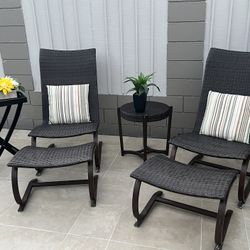 8 pc chair table patio deck pool  outdoor. Hampton Bay (PLEASE c description b4 ask ?)