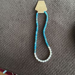 Apatite And Freshwater Pearl Necklace  From Burma 