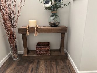 Rustic Wood Entryway Console Table