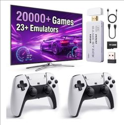 New Retro Gaming Console with 20k+ Classic Video Games & 23 Emulators
Upgraded Dual 2.4G Wireless Controllers, Plug and Play TV Game Stick