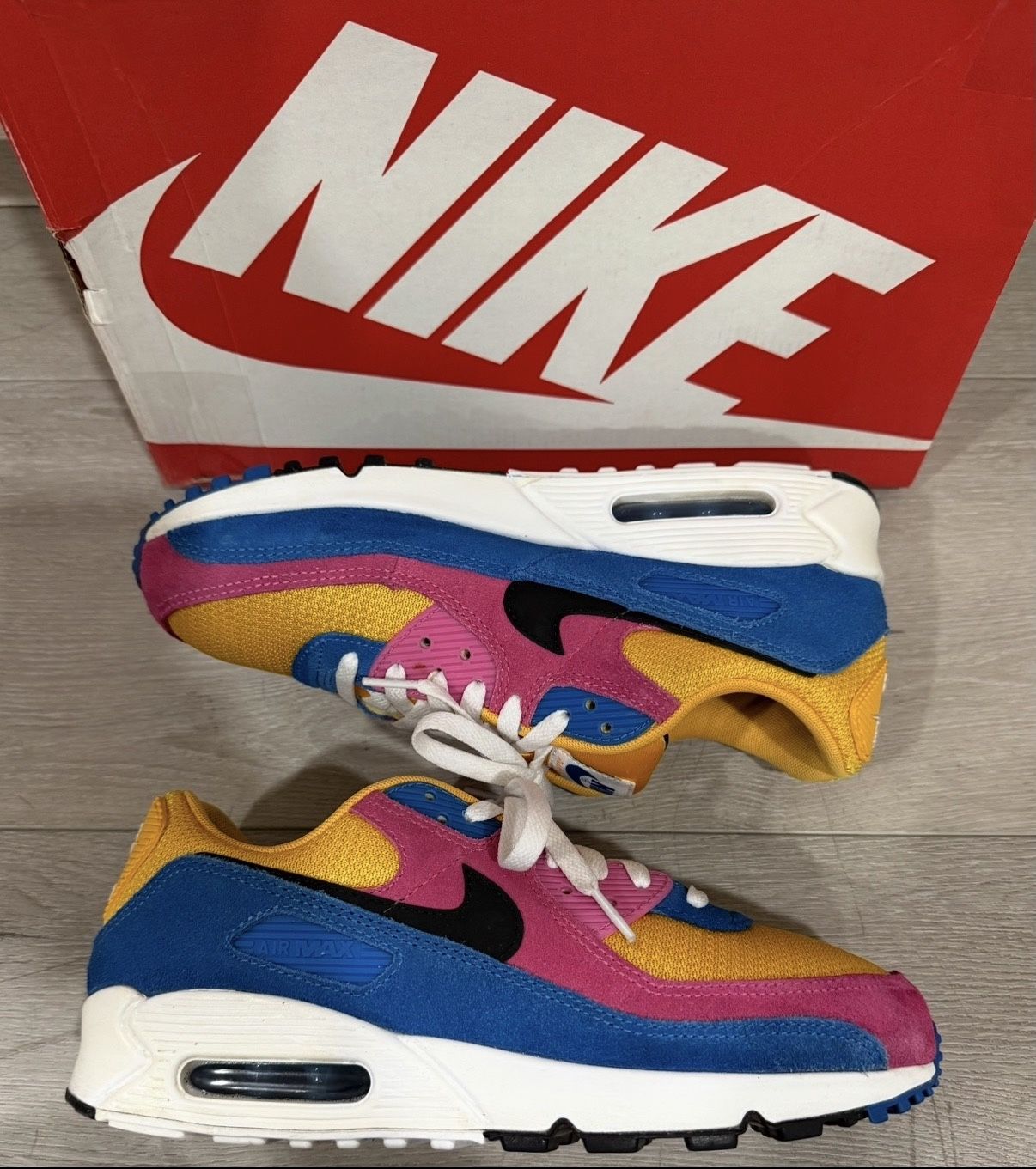 Nike Air Max 90 Multicolor Suede ( Size : 9.5M )