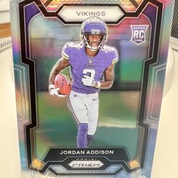 Jordan Addison 2023 Rookie Cards Vikings $10, 5,$10 Or All 3 For $15