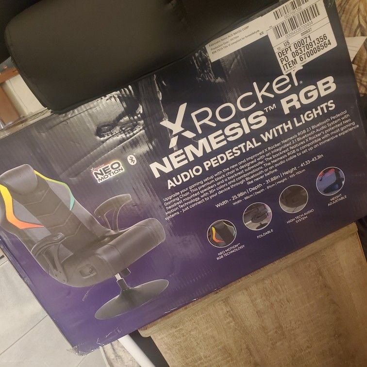 X rocker NEMRSIS RGB Audio Pedestal With Lights