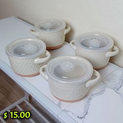 Soup Bowls With Lids 24oz Set Of 4