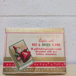 Vintage Christmas Noel Matches 
Lights with Red & Green Flame 