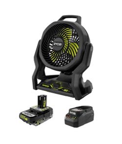 Ryobi ONE+ 18V Hybrid Cordless 7-1/2 in. Fan 30TH Anniversary Kit with 2 Ah Battery and Charger
