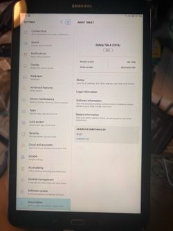 Samsung Galaxy Tab A (2016), model number SM-T580.