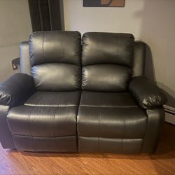 Lifestyle Faux Leather Double Recliner Loveseat