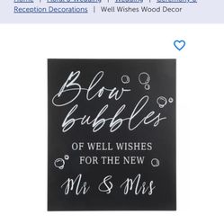 Bubble Sign For Wedding 