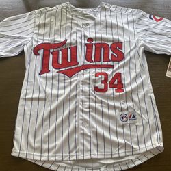 Kirby Puckett Adult L MLB Adult Jersey New Baseball Fast Ship Twins Minnesota