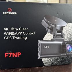 RedTiger F7NP 4K Dash Cam – Brand New, Unopened – GPS + WiFi + App Control