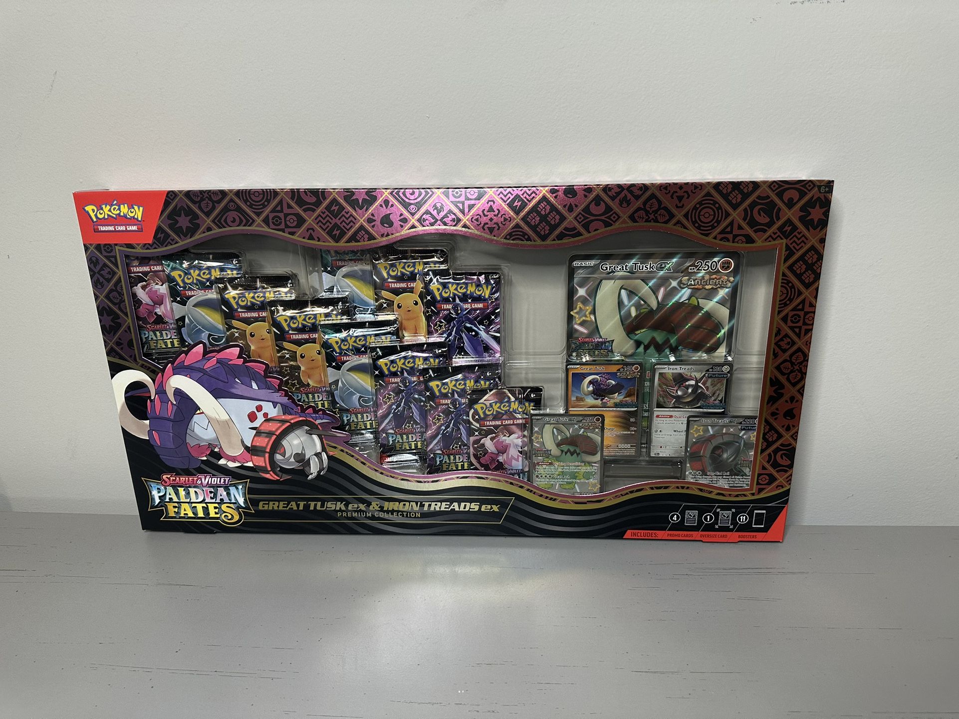 Pokemon TCG Paldean Fates Great Tusk Iron Threads Ex Premium Collection