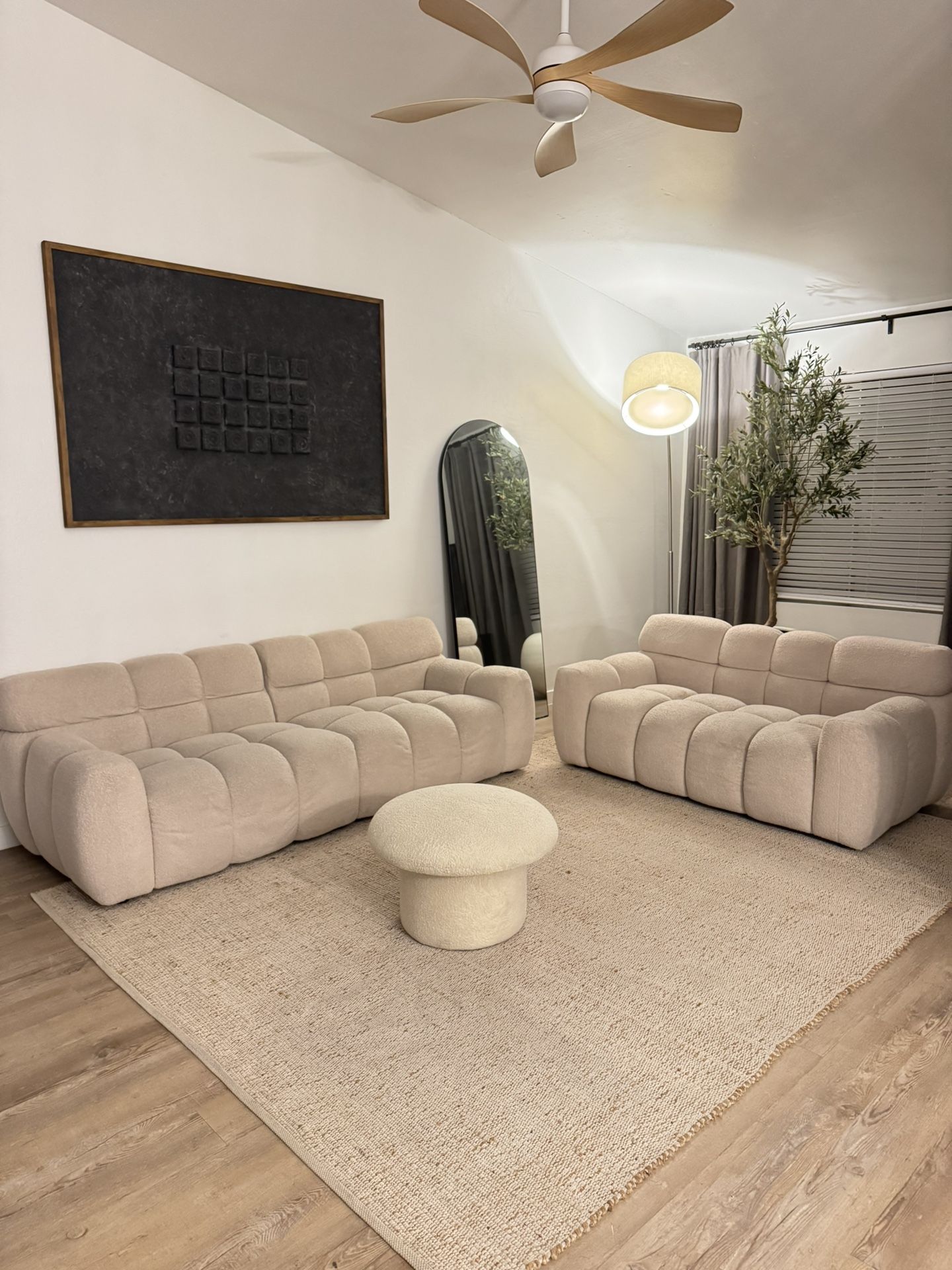 Loveseat & Couch ( Delivery Available )