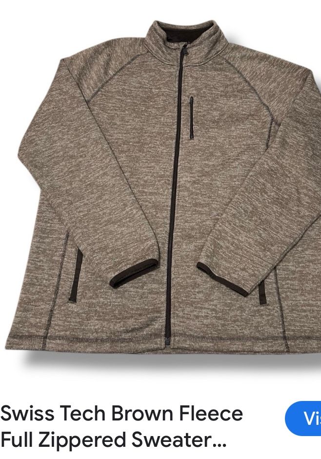 #Swiss Tech Brand  #mens #jacket #brown #2x #fleece 