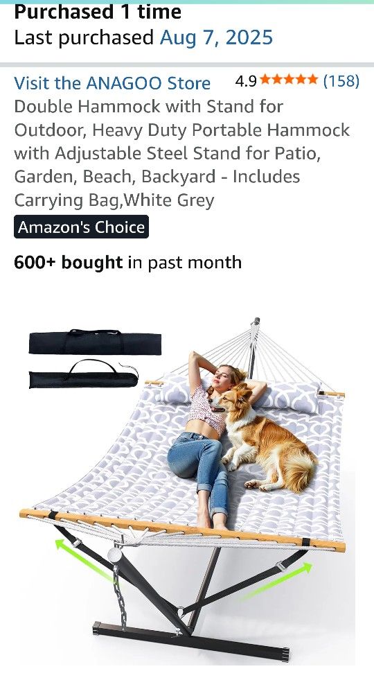 Double Hammock With Stand