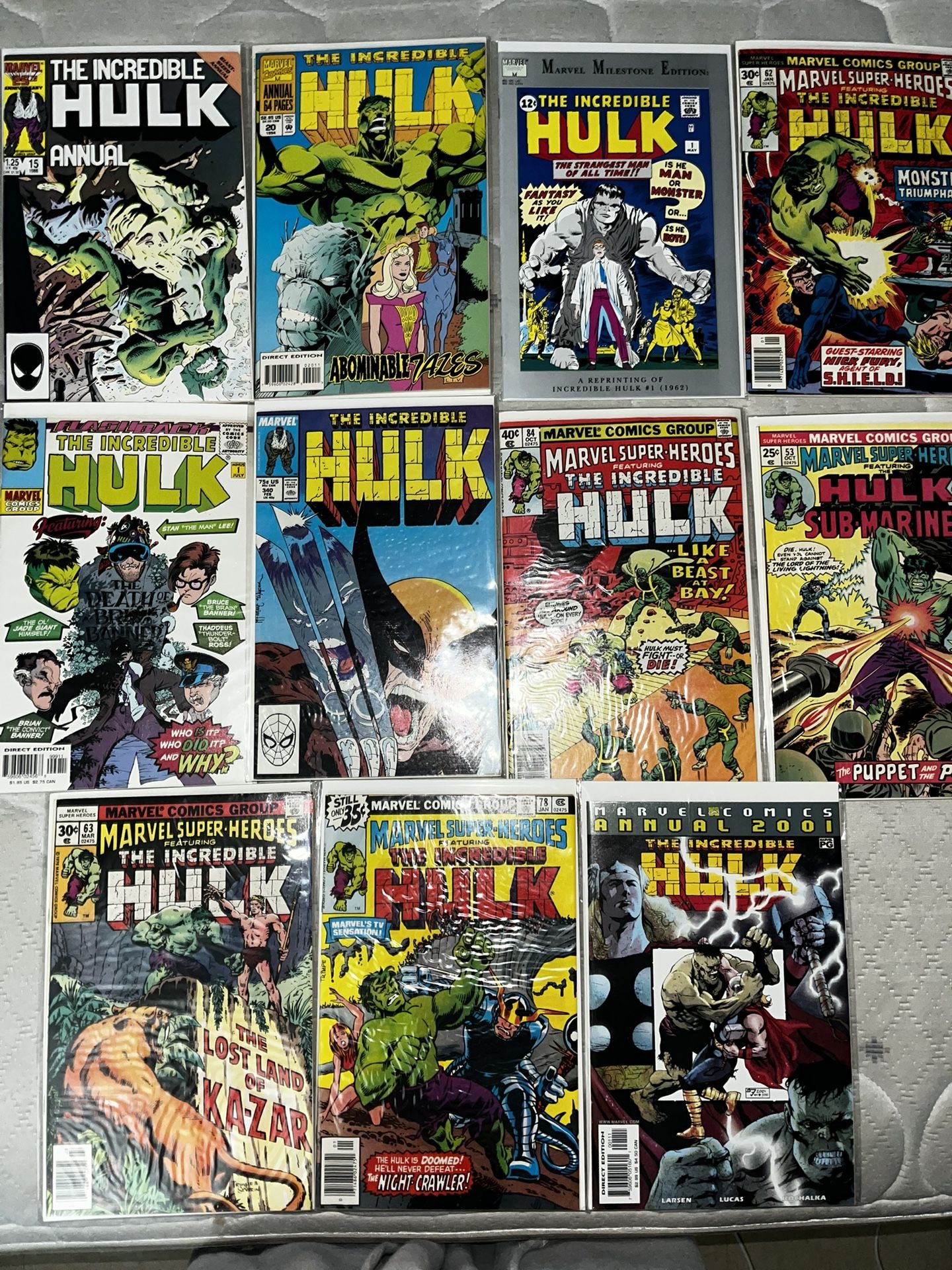 The Incredible Hulk Comic Book Lot