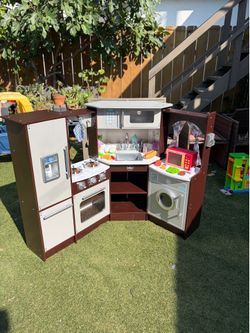 KidKraft Wooden Play Kitchen with accessories
