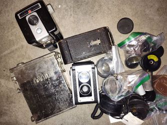 Vintage cameras and accessories