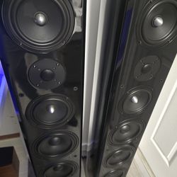 Rbh Impression Series Floor Standing Speakers Pair With Outrigger And Original Box/Packaging 