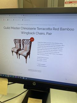 Guildmaster Faux Wingback Chairs