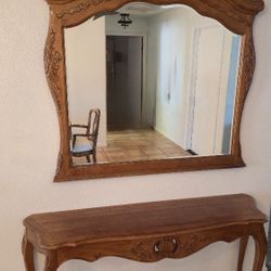 Mirror & Console Table
