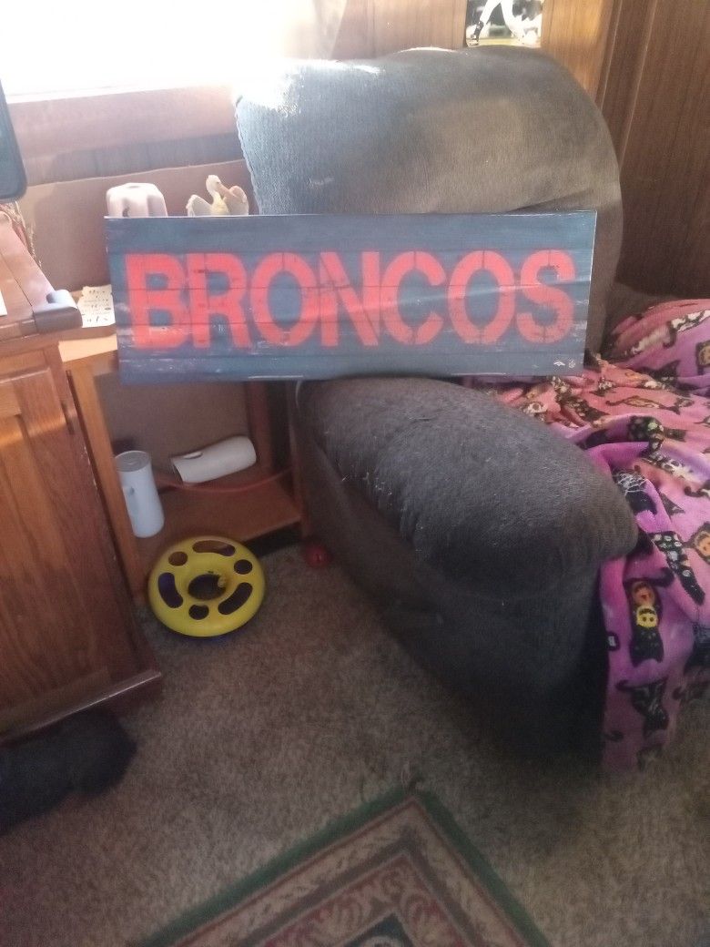 Denver Broncos Sign Man Cave Go Denver 10/2