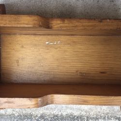 Vintage Wooden Doll Cradle Rocker Handcrafted By Bob Stewart 9.5 X 11.5”