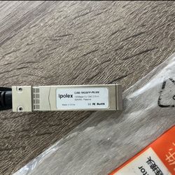 Set of 2 Ipolex 10G SFP+ Direct Attach Copper (DAC) cables, 0.5 meter length.