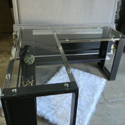 Office Max L shaped desk 60" left side/ 60" right side