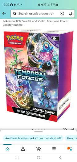 Pokémon: Scarlet & Violet Temporal Forces Booster Bundle (6 Packs) Brand New