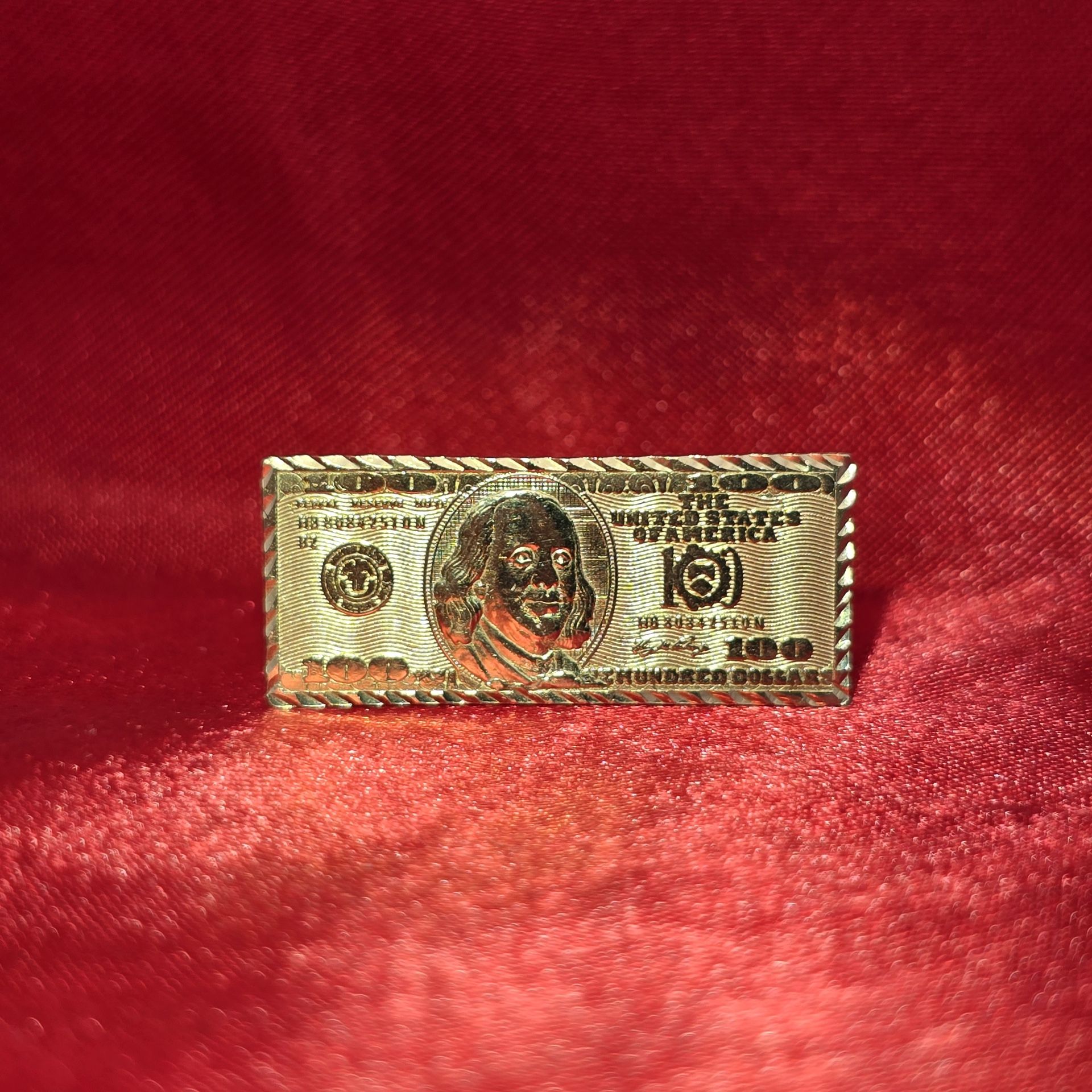 10k Gold 100 Dollar Ring