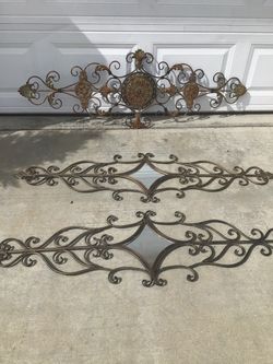 Decorative Metal Wall Art Set of 3