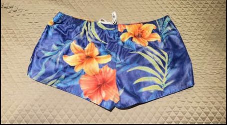 Vintage Greg Parry Tropical Floral Swim Trunks Men’s Medium 80s 90s Retro