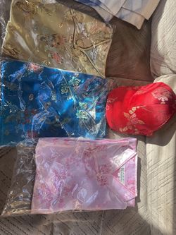Asian Style Blouse And Hat All New