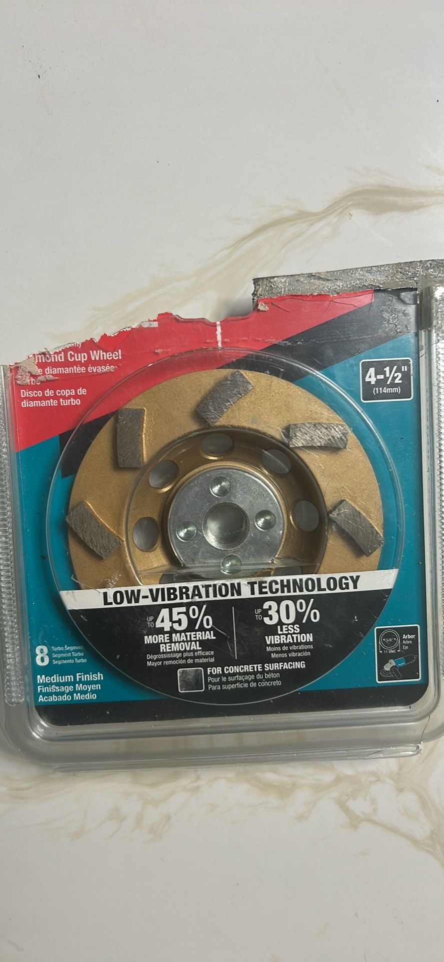 Diamond Cup Wheel 4-1/2” 8 Turbo