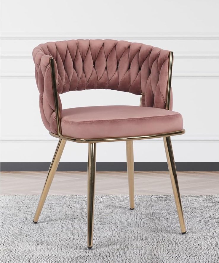 Luxury Rose Pink Dining Chair
