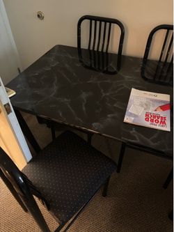 Dining room table and chairs