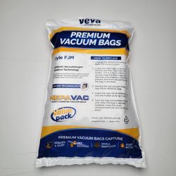 VEVA HepaVac Premium FJM Canister Vacuum Bags 5 Pack Cloth 5-Layer