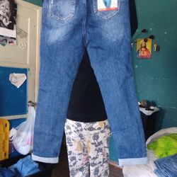 Blue Pants Size 13 To 31