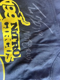 Travis Pastrana Pro Autograph On Nitro Circus T Shirt Large