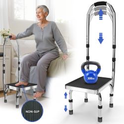 JJ CARE Step Stool With Handle (300 Lbs. Capacity)